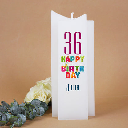 Individuelle Geburtstagskerze - Happy Birthday