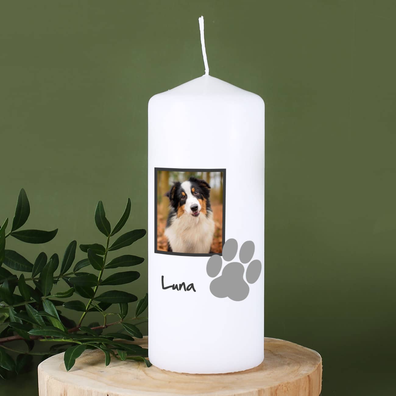 Trauerkerze für Haustier mit Pfote