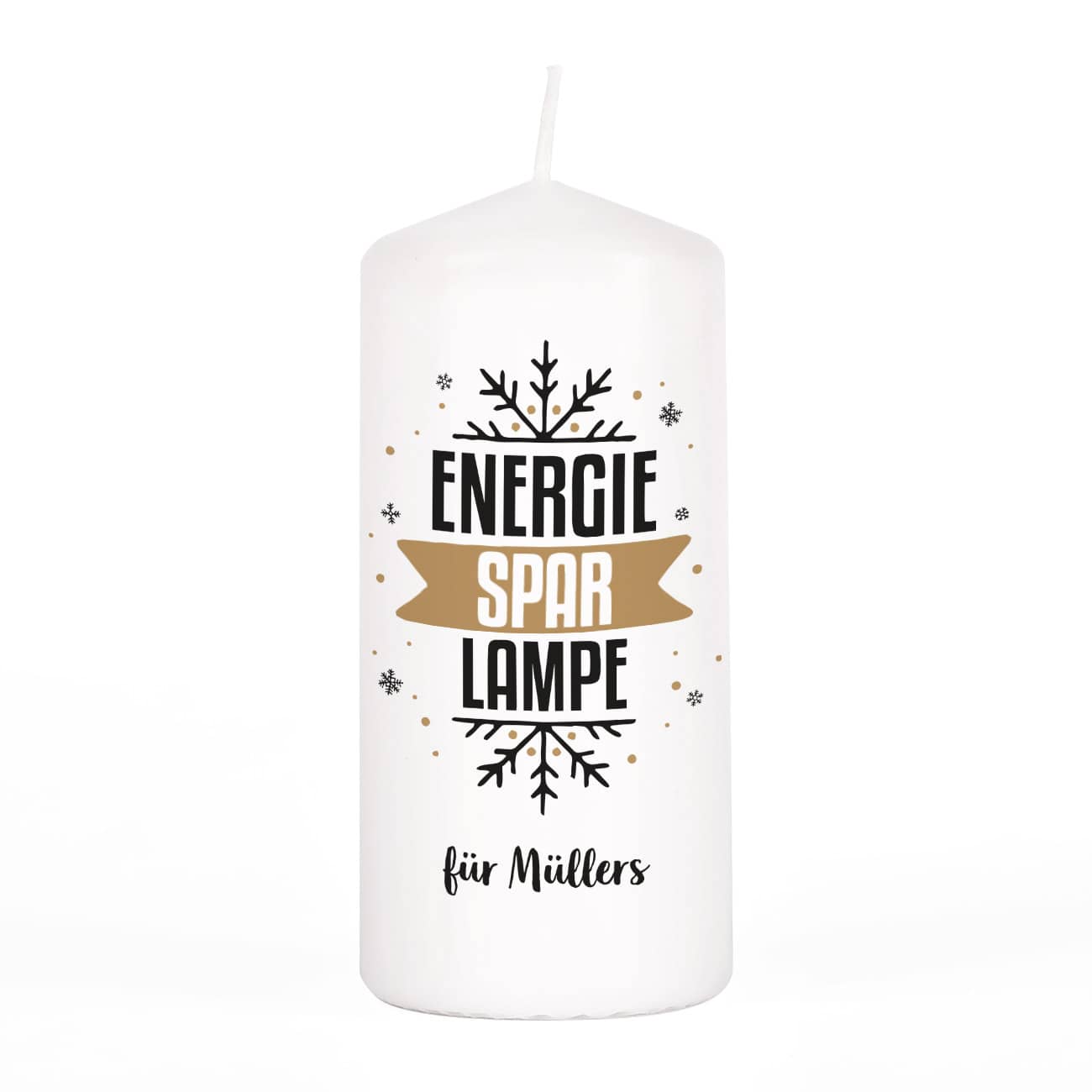 Kerze - EnergieSparLampe - mit Namen bedruckt