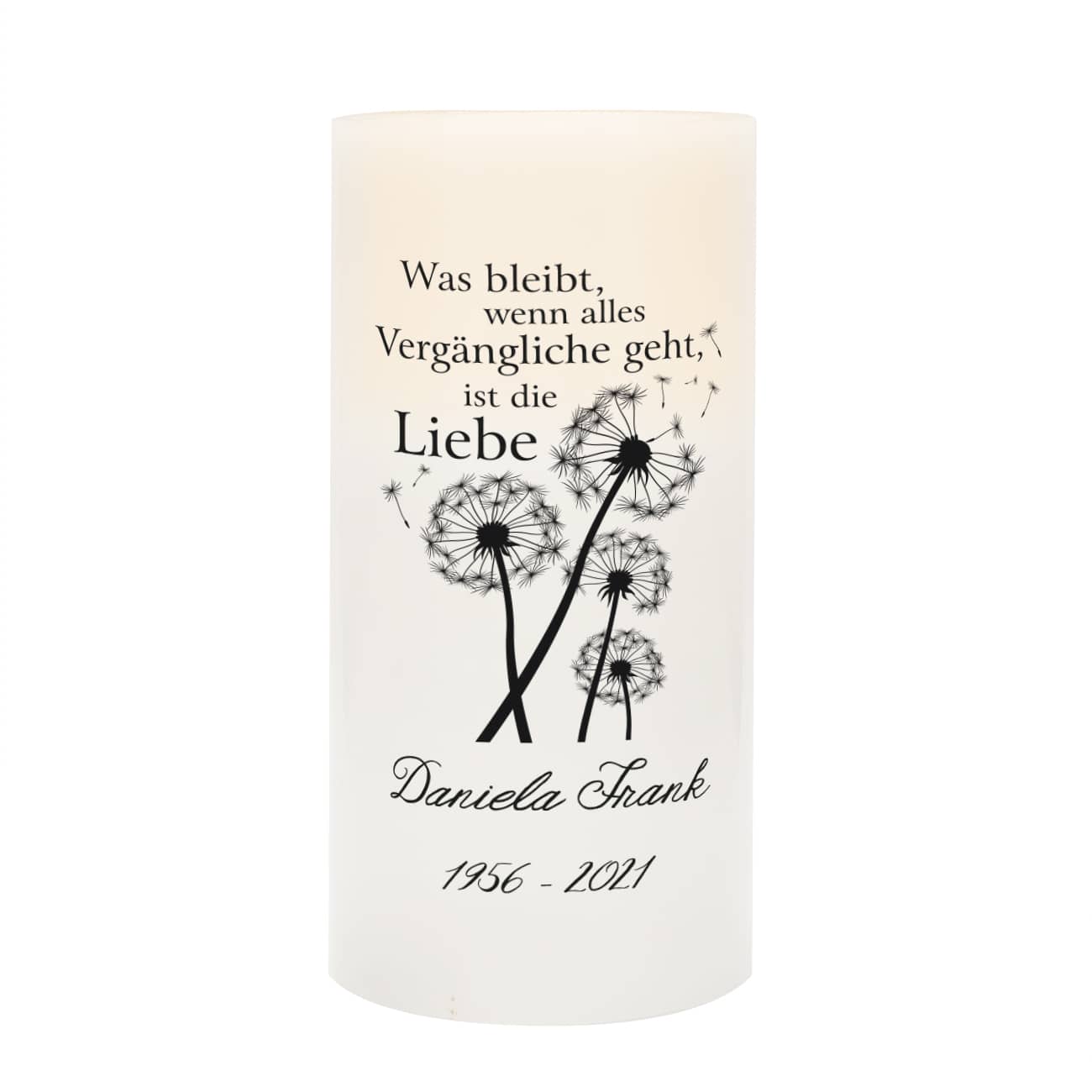 Bedruckt mit Name und Datum nach Wunsch