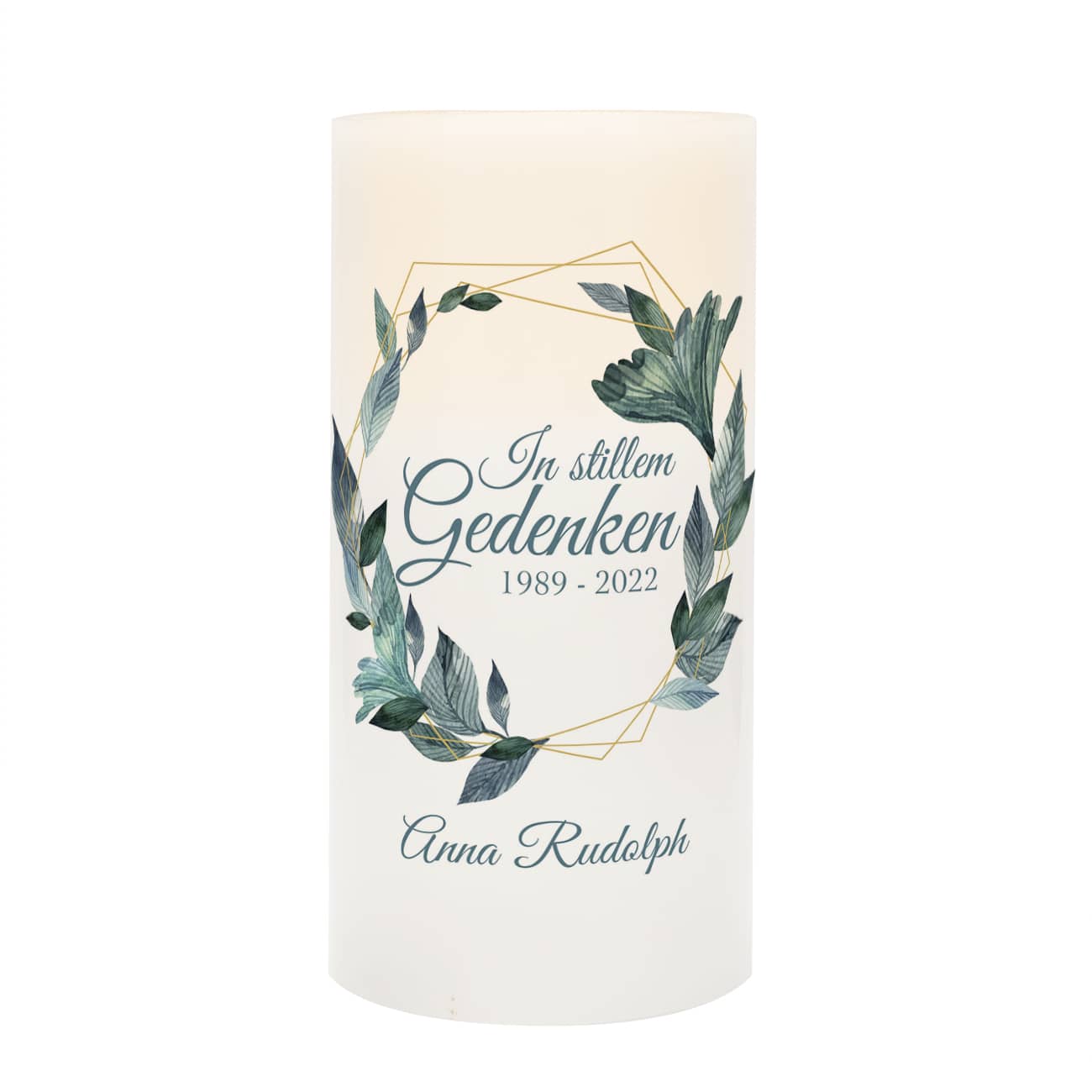 Personalisierung mit Name und Datum