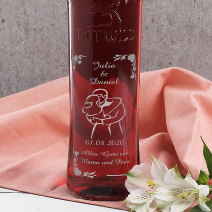 Rosé mit silberner Gravur