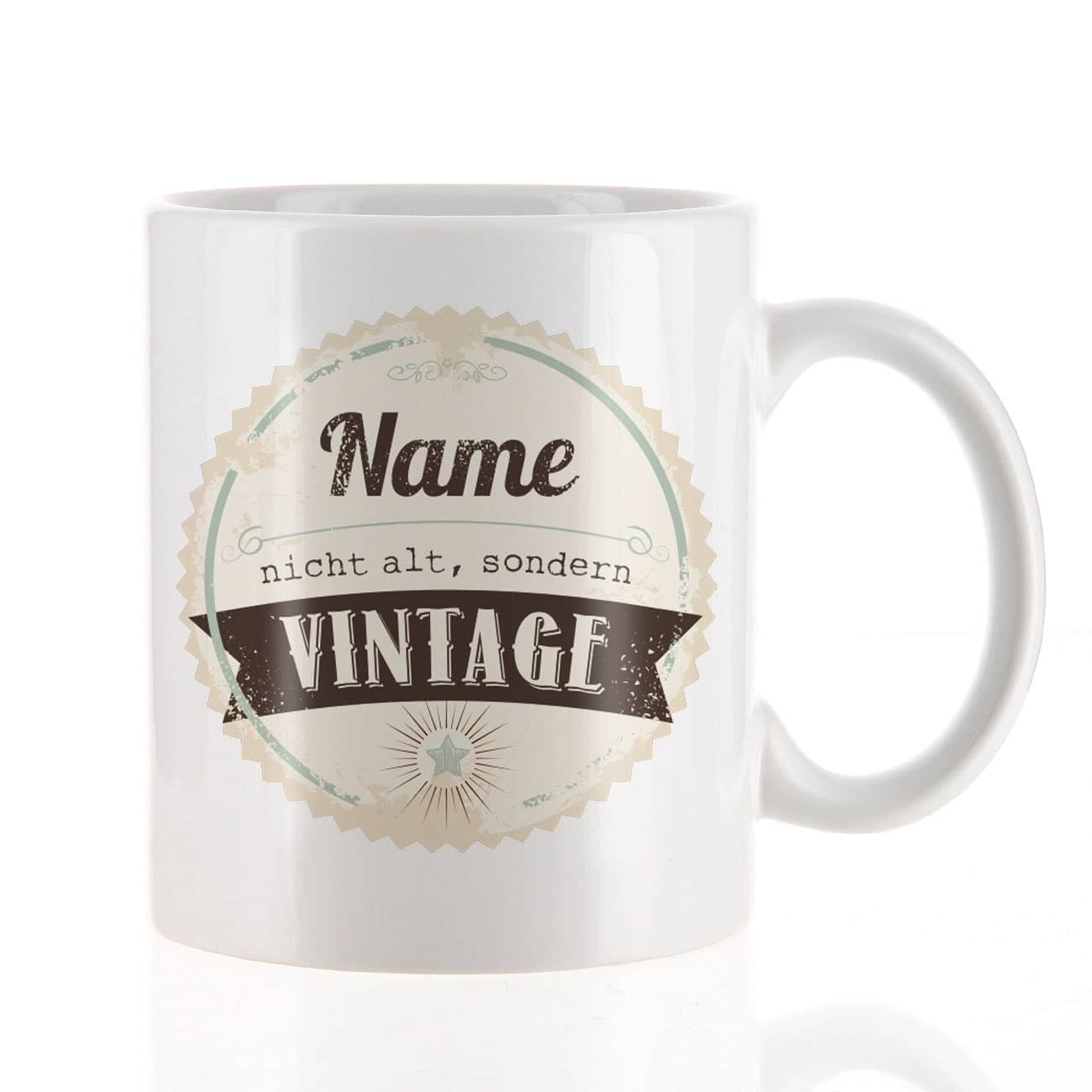 Vintage Tasse zum Geburtstag mit Name