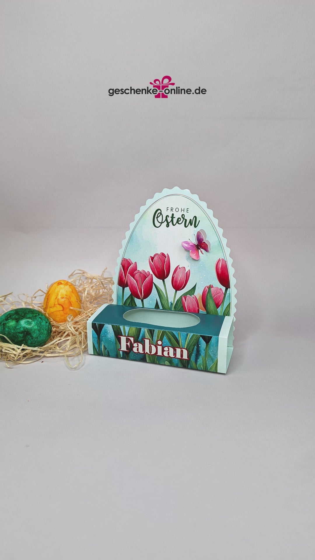 Lindt Goldhase mit personalisierter Verpackung als Geschenk zu Ostern