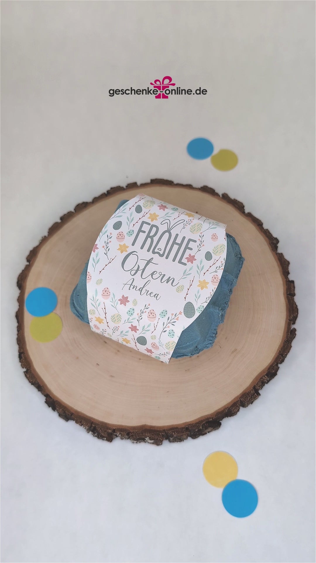 Schoko-Eier mit Milchcreme- oder Kakaofüllung und personalisierter Banderole, Löffeleier zu Ostern