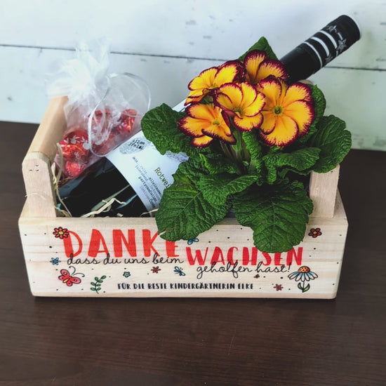 Pflanzkorb zum Befüllen als Geschenkidee für Erzieher oder Lehrer
