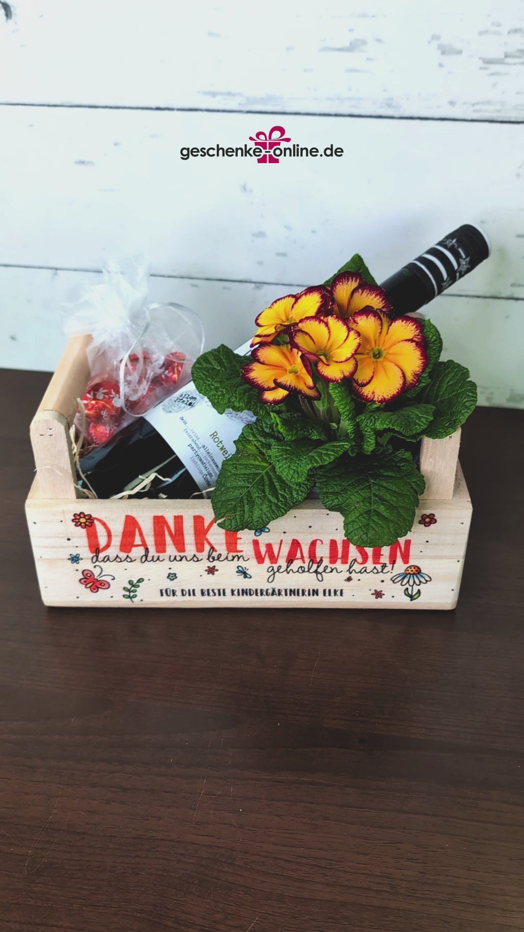 Pflanzkorb zum Befüllen als Geschenkidee für Erzieher oder Lehrer