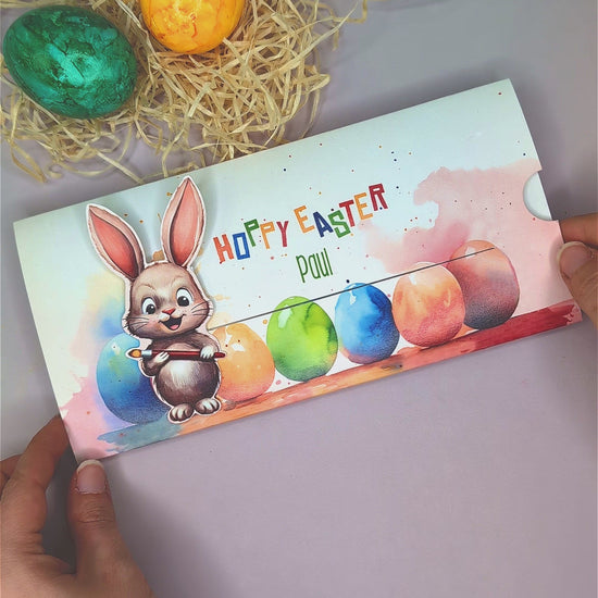 personalisierte Oster-Ziehkarte für Geld-oder Gutscheine