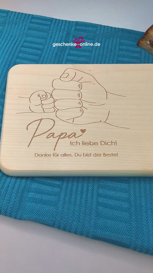 graviertes Schneidebrett für Papa zum Vatertag
