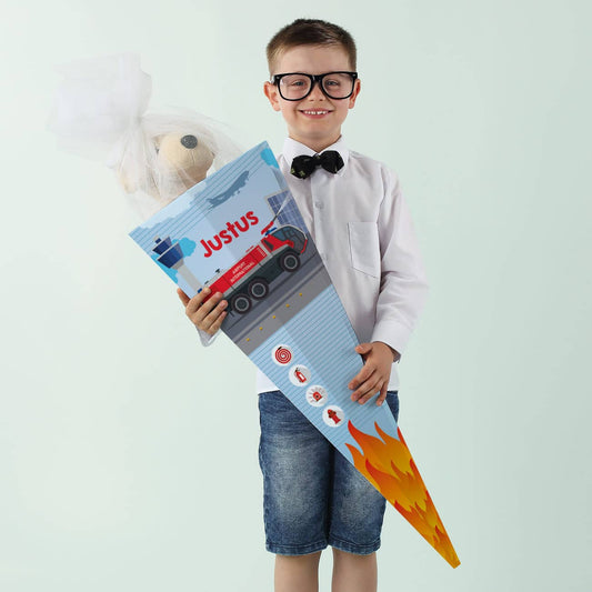 Feuerwehr - Schultüte mit Name