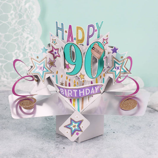 3D Karte zum 90. Geburtstag