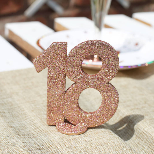 Tischdekoration Glitzerzahl 18