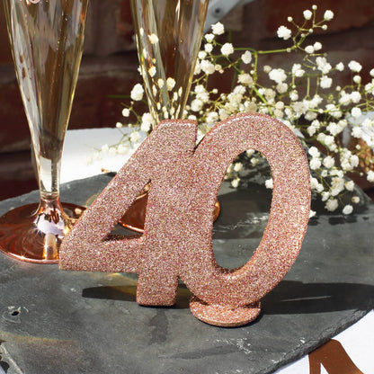 Tischdekoration Glitzerzahl 40