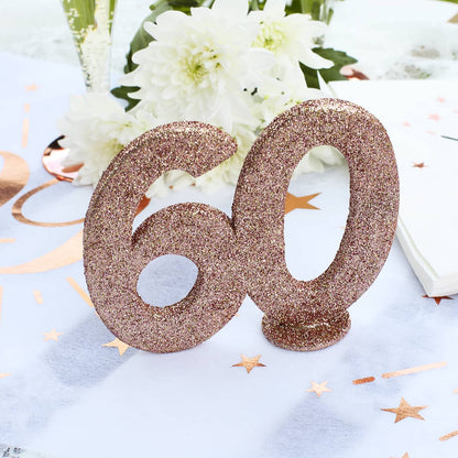 Tischdekoration Glitzerzahl 60