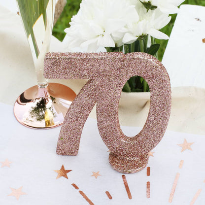 Tischdekoration Glitzerzahl 70