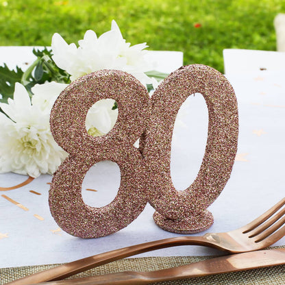 Tischdekoration Glitzerzahl 80