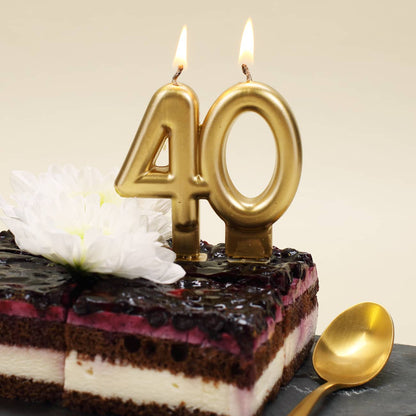 Tortenkerze in Gold tolle Deko zum Geburtstag