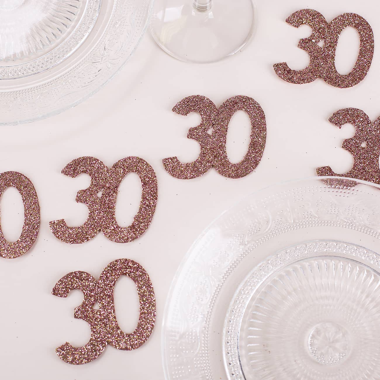 Streudeko XXL-Glitzer-Konfetti in Rosé - Zahlen