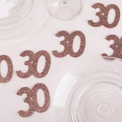 Streudeko XXL-Glitzer-Konfetti in Rosé - Zahlen