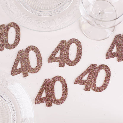 Streudeko XXL-Glitzer-Konfetti in Rosé - Zahlen