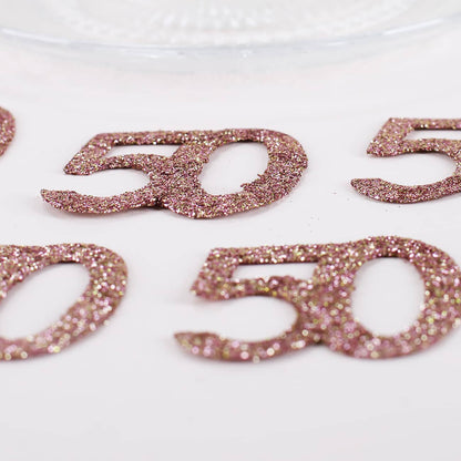 Streudeko XXL-Glitzer-Konfetti in Rosé - Zahlen