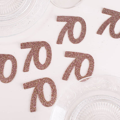 Streudeko XXL-Glitzer-Konfetti in Rosé - Zahlen