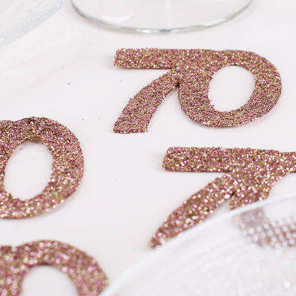 Streudeko XXL-Glitzer-Konfetti in Rosé - Zahlen