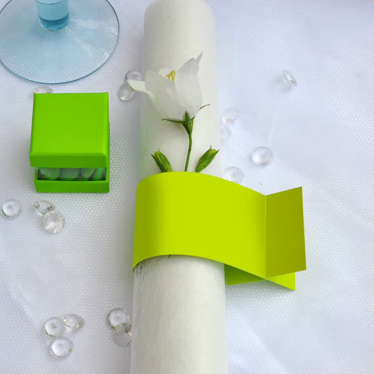 Serviettenring zur Hochzeit in grün