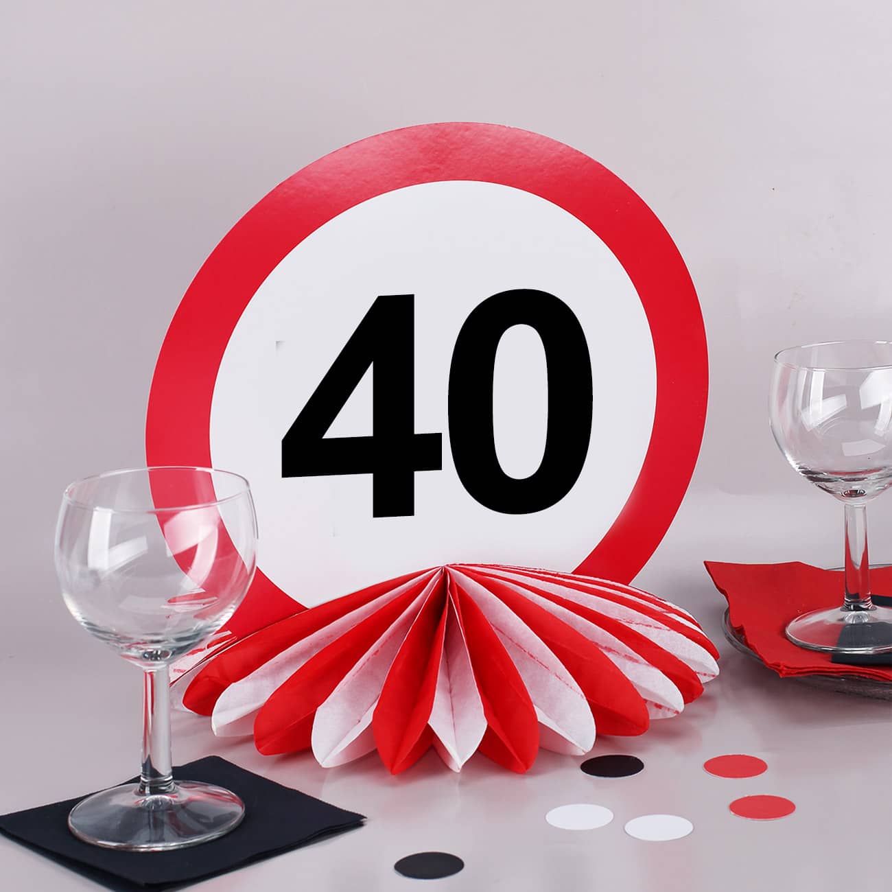 Tischdeko zum 40. Geburtstag - Waben