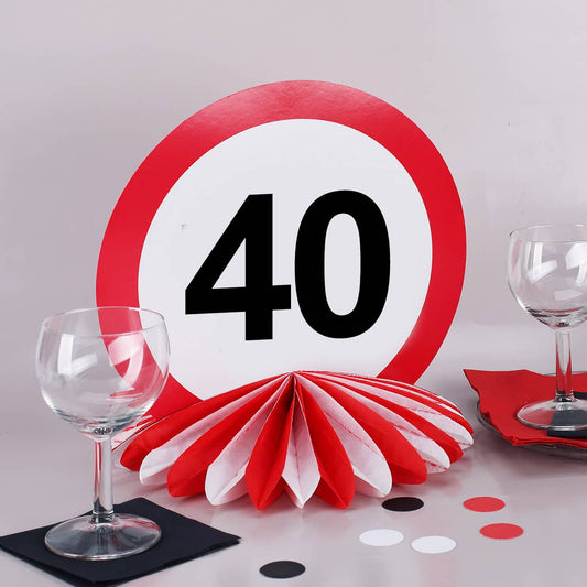 Tischdeko zum 40. Geburtstag - Waben