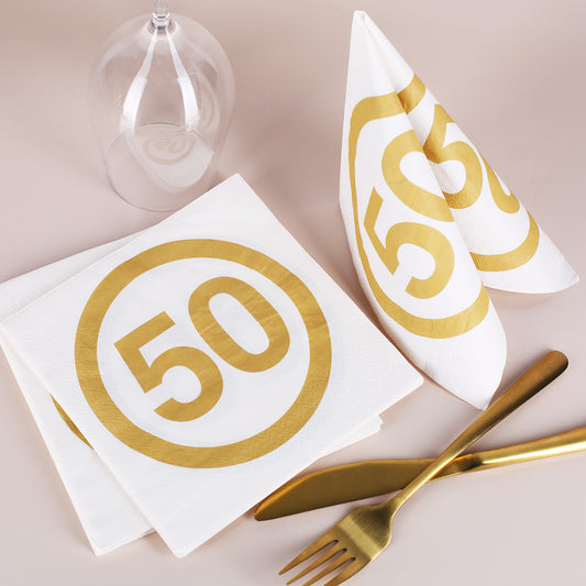 Servietten Gold 50