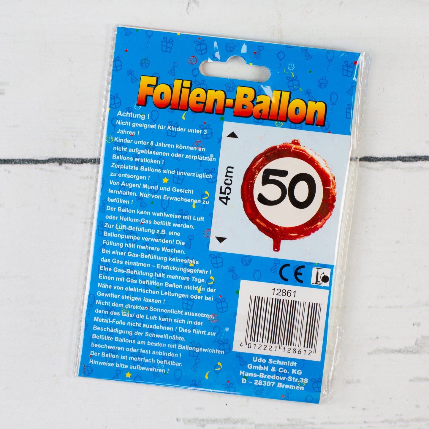 Folienballon Verkehrsschild 40 | Luftballon zum 40. Geburtstag