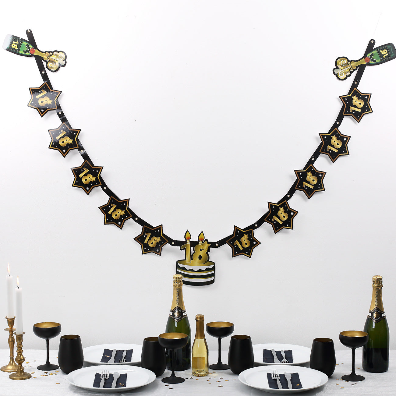 Geburtstagsgirlande zum18. Geburtstag - Star