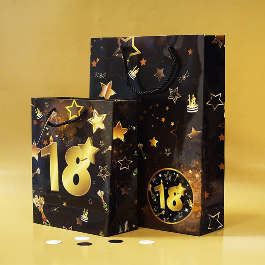 Geschenkverpackungen zum 18. Geburtsag