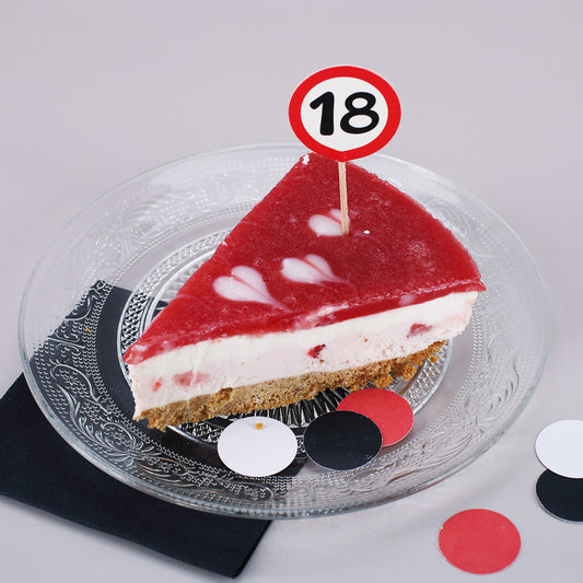 mit Verkehrszeichenmotiv