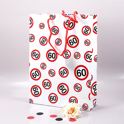 Geschenktasche mit Verkehrszeichen 60