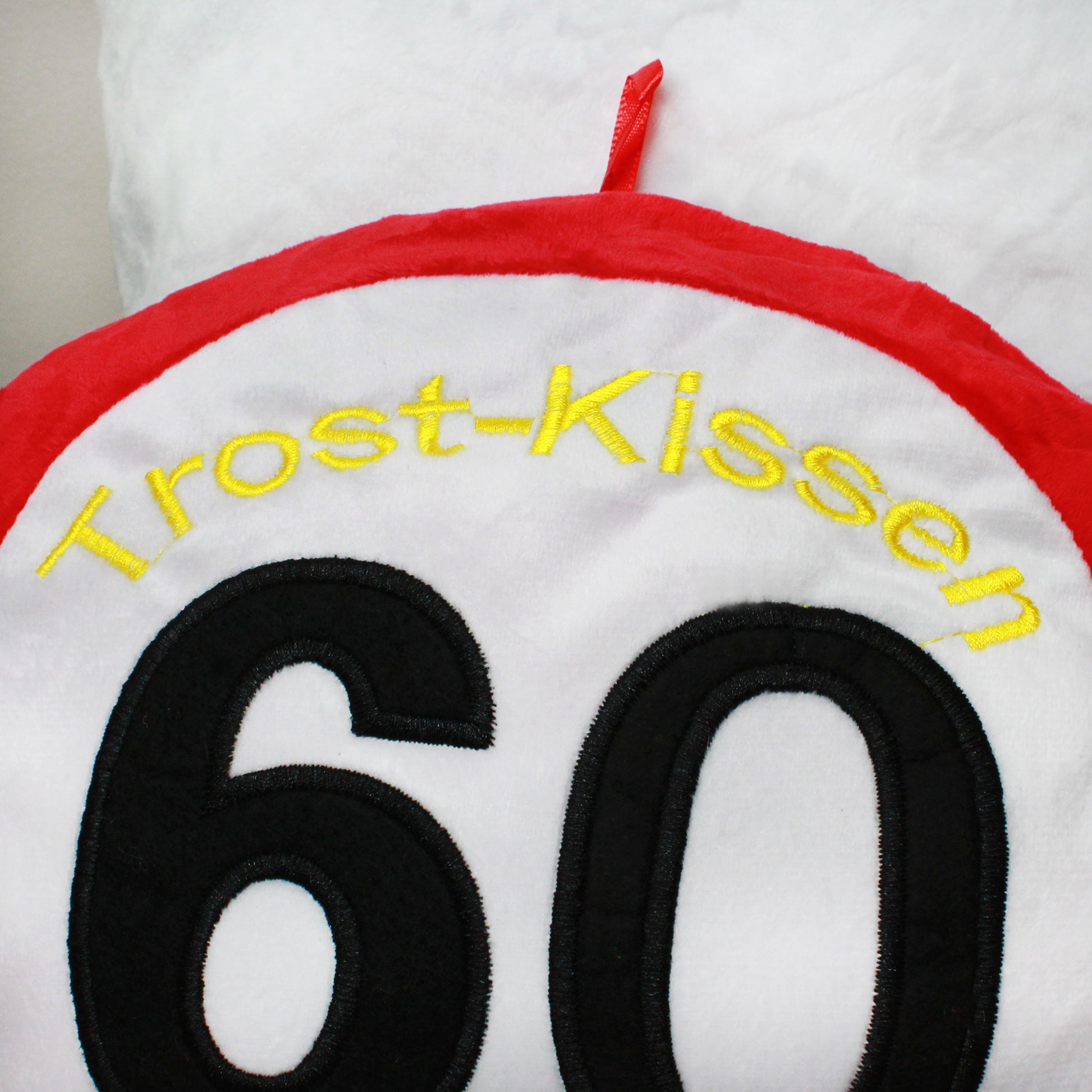 Detailansicht Stickerei Trostkissen 60 Jahre