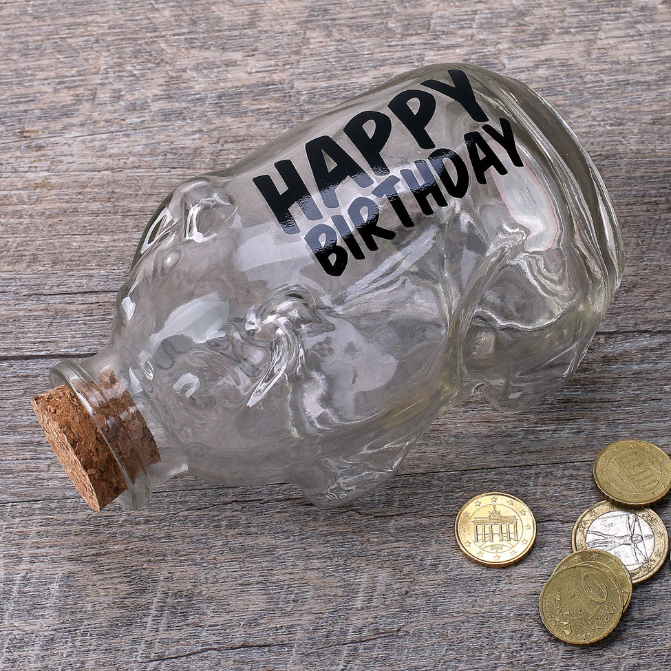 Flaschenpost Sparschwein zum 70. Geburtstag