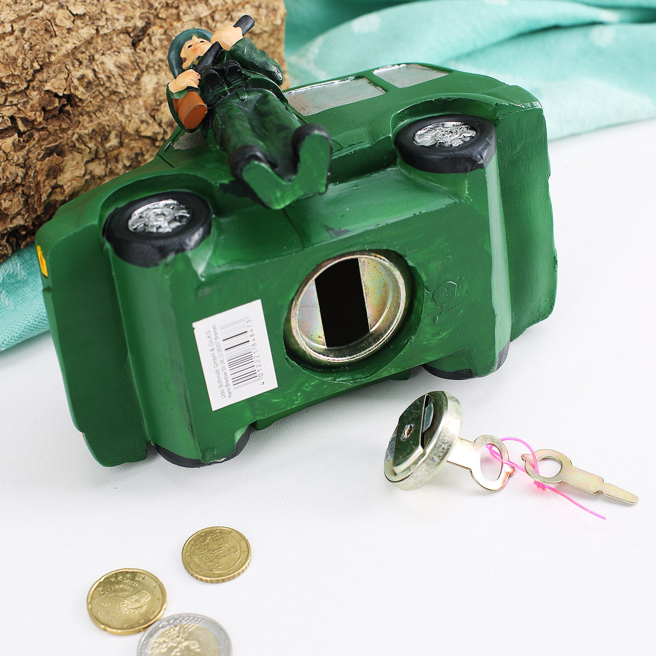 Unterseite mit Schloss und 2 Schlüssel