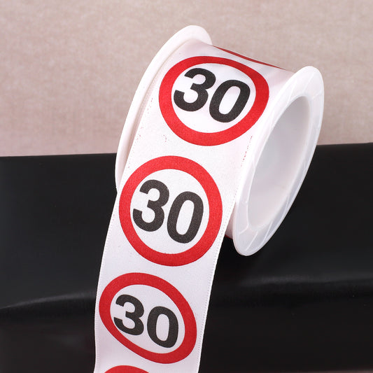 Satin Geschenkband zum 30. Geburtstag 